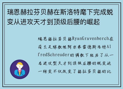 瑞恩赫拉芬贝赫在斯洛特麾下完成蜕变从进攻天才到顶级后腰的崛起